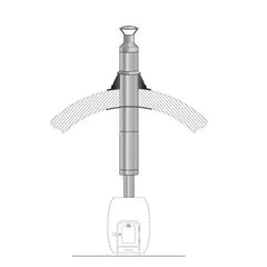 HUUM Barrel Chimney Kit Sauna Barrel Wood Stove Chimney Kit