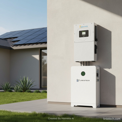 Liniotech 14.33kWh 280Ah LiFePO4 Battery + Sol-Ark 15K Hybrid Inverter Bundle | Off-Grid & Grid-Tie Solar Power System | 48V LFP Battery Backup Storage