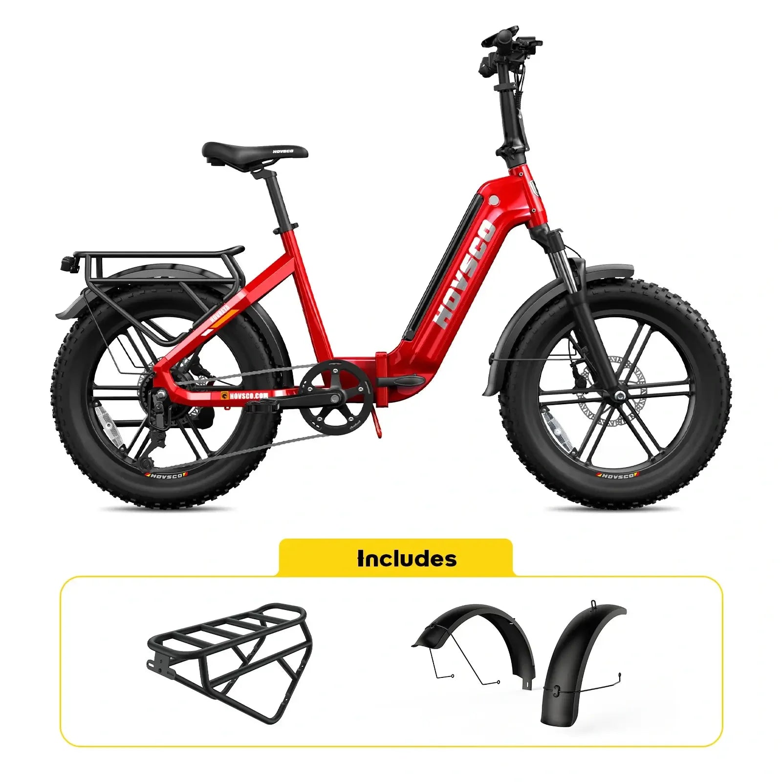 HOVSCO HovBeta 20" Foldable Fat Tire Electric Bike - Green Vista Living