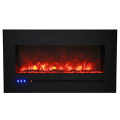 Sierra Flame 48 Inch Linear Wall Mount Electric Fireplace WM-FML-60-6623-STL - Green Vista Living