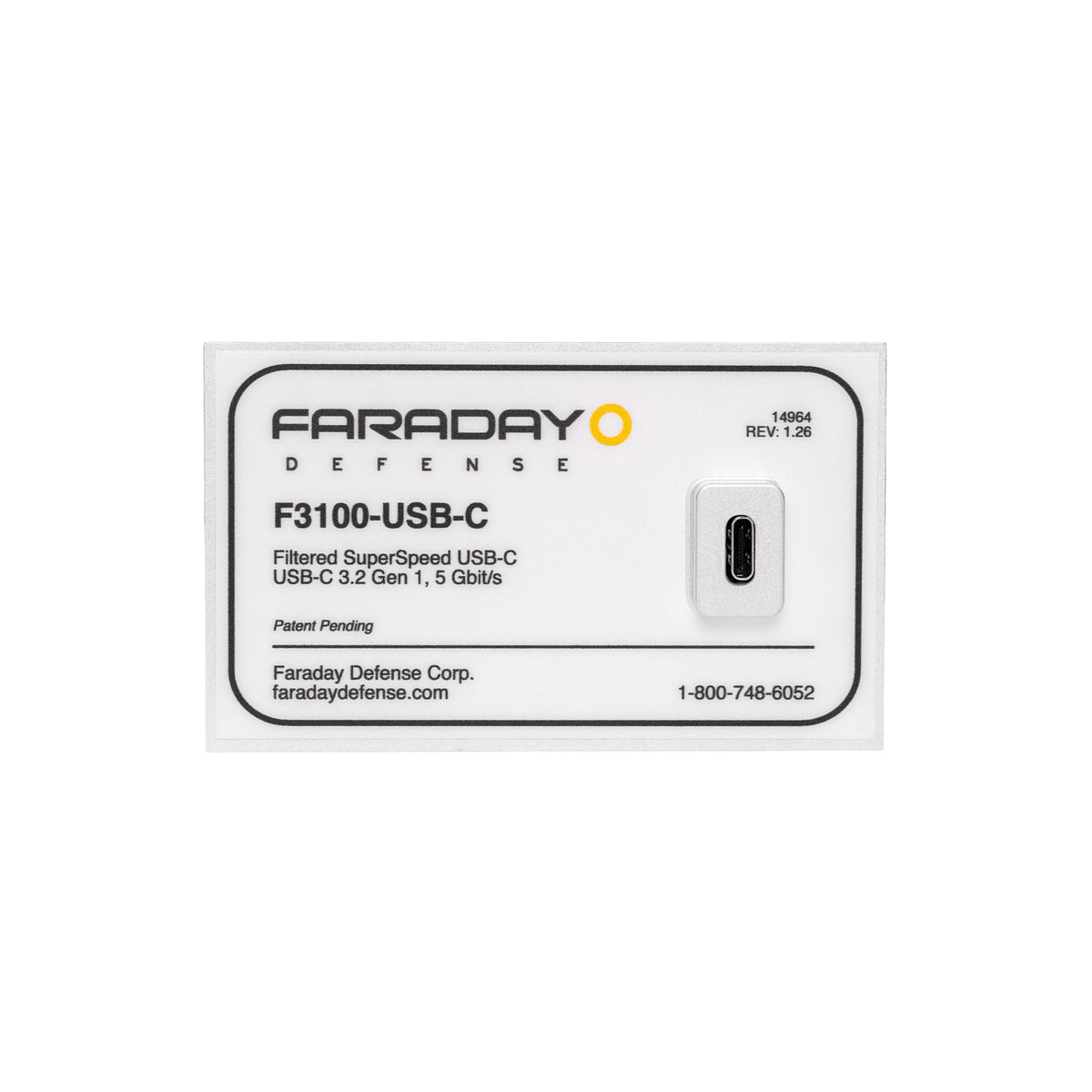 Faraday Defense EMC USB Filter F3000-USB-C