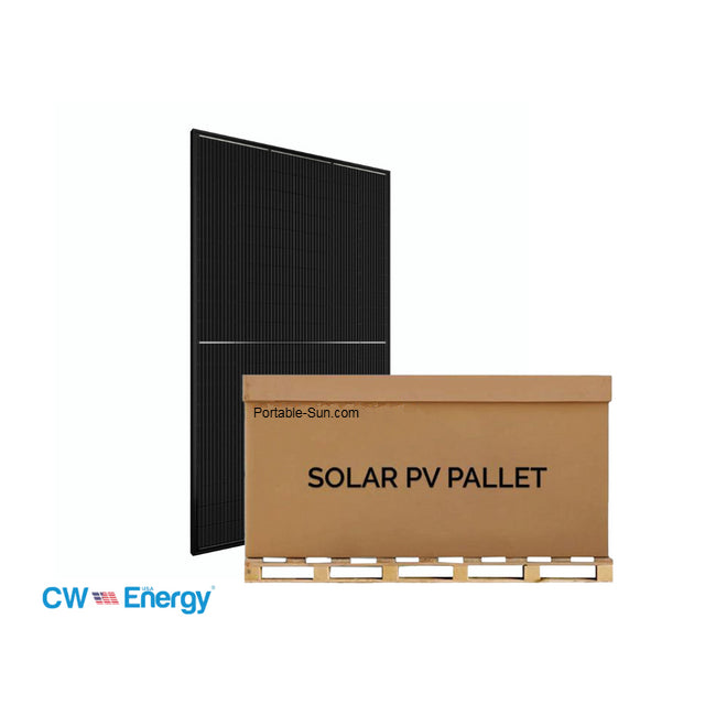 CW Energy 16.5kW Pallet - 550W Bifacial Solar Panels | Up to 715W Bifacial Gain | CWT550-144PMB10 | Full Pallet (31) (Black)