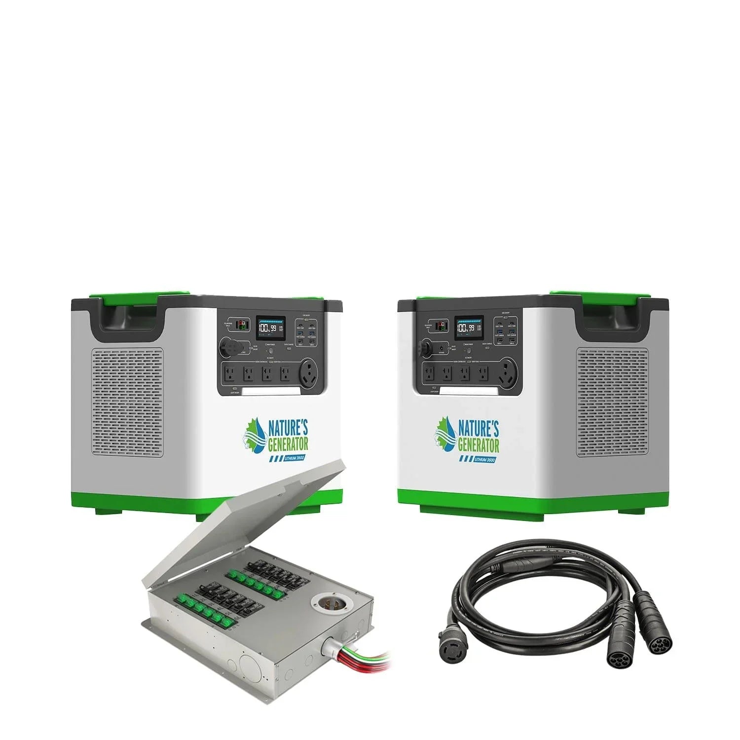 Nature's Generator Lithium 3600 Solar Generator and Transfer Switch - Green Vista Living