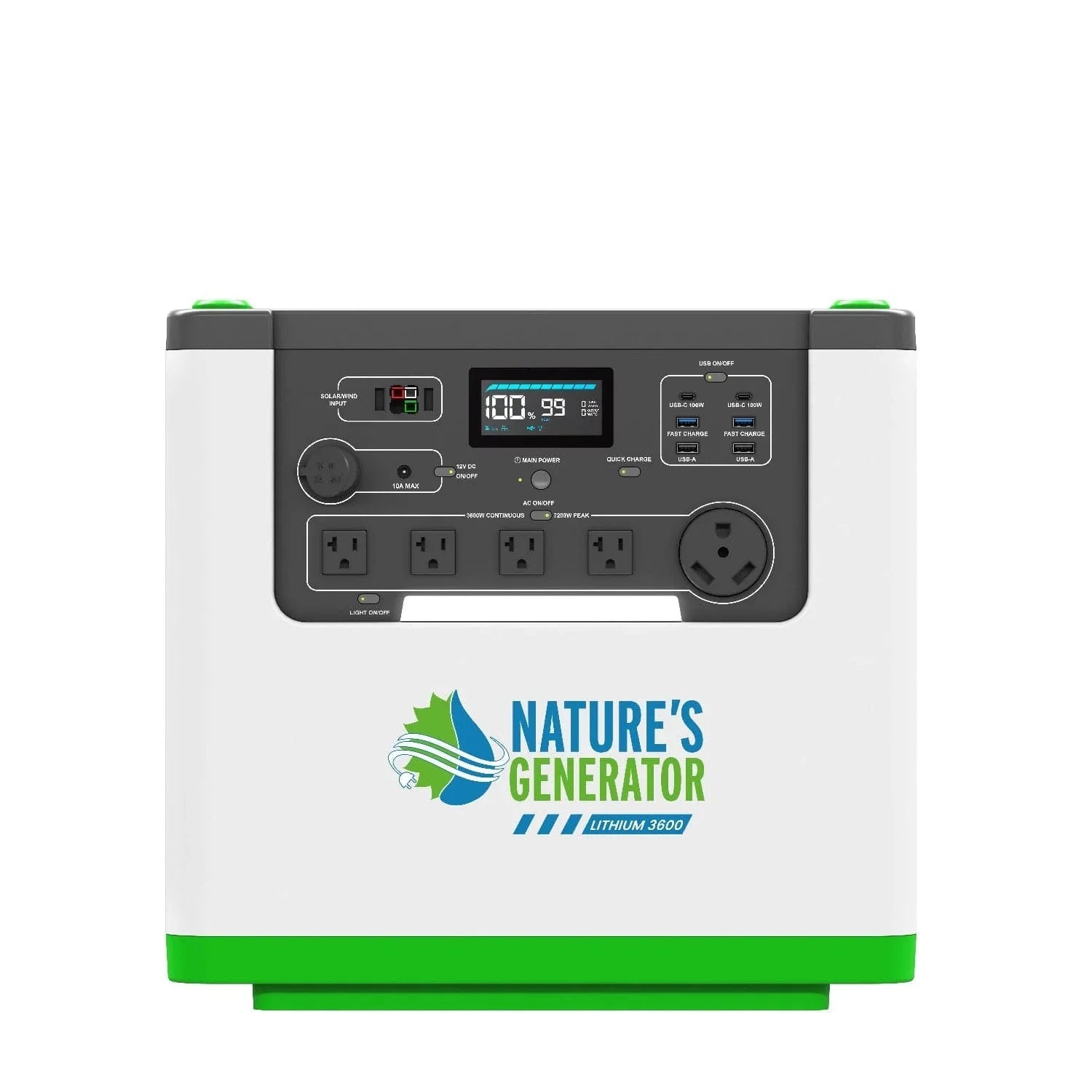 Nature's Generator Lithium 3600 Solar and Wind Generator - Green Vista Living