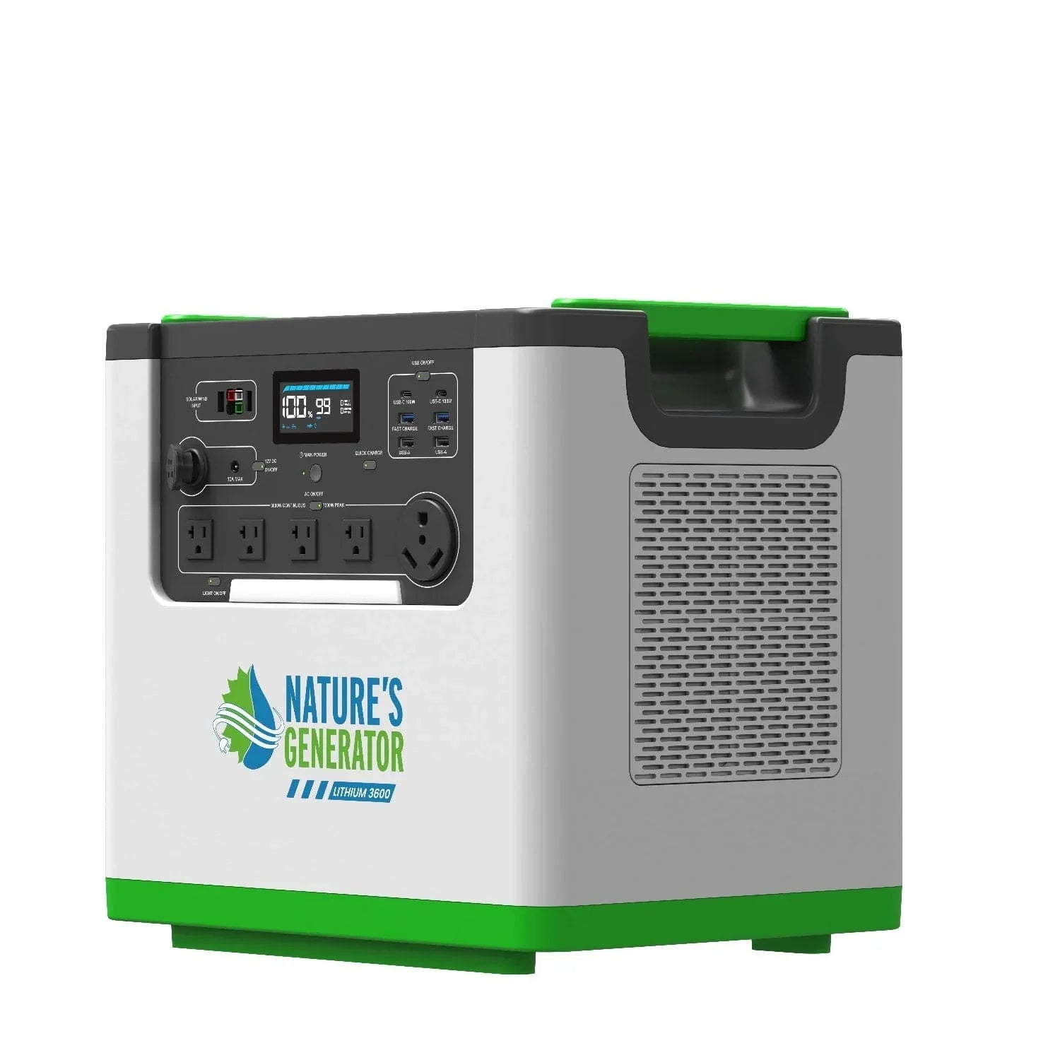 Nature's Generator Lithium 3600 Solar Generator and Transfer Switch - Green Vista Living