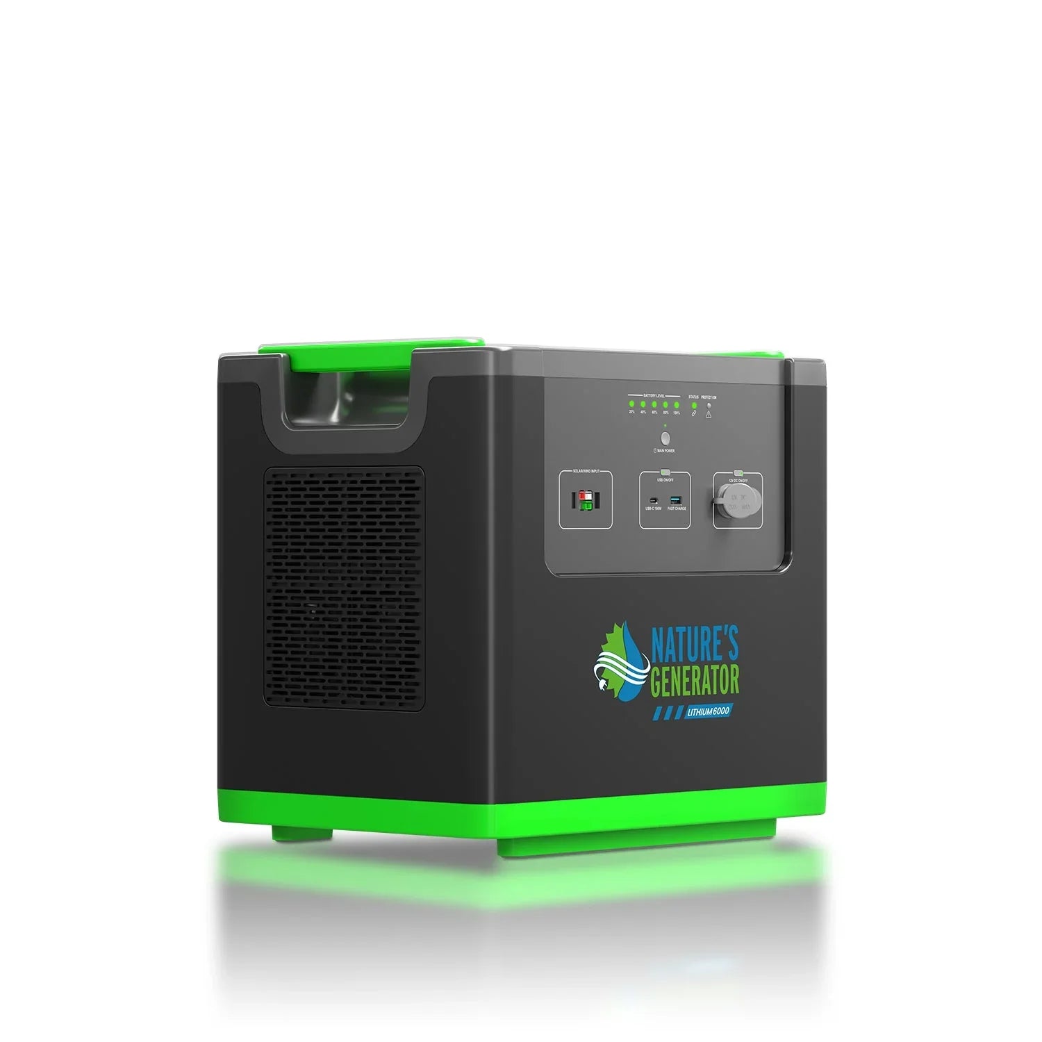 Nature's Generator Lithium 6000 with Solar Panels and Wind Turbine - Green Vista Living