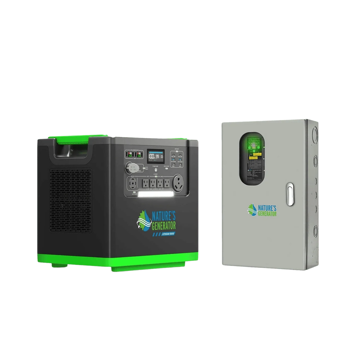 Nature's Generator Lithium 6000 and Transfer Switch - Green Vista Living