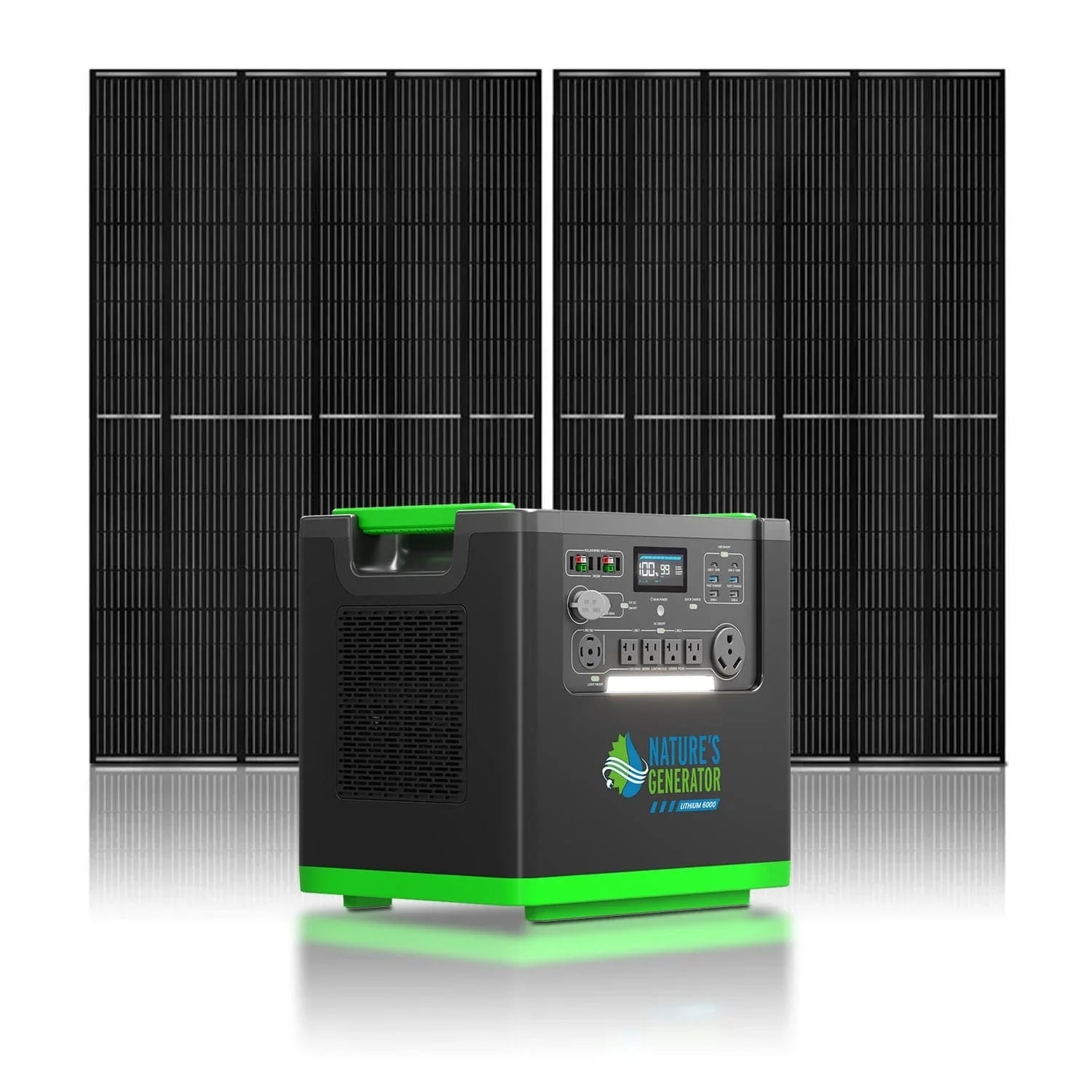 Nature's Generator Lithium 6000 with Solar Panel - Green Vista Living