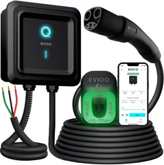 EVIQO NACS Level 2 EV Charger, 48A (50A Max), 240V, Hardwired, for Tesla EVs