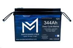 Monster Marine Lithium 12v 344Ah Lithium Deep cycle MML-12344B Bluetooth