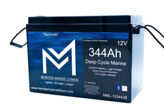 Monster Marine Lithium 12v 344Ah Lithium Deep cycle MML-12344B Bluetooth