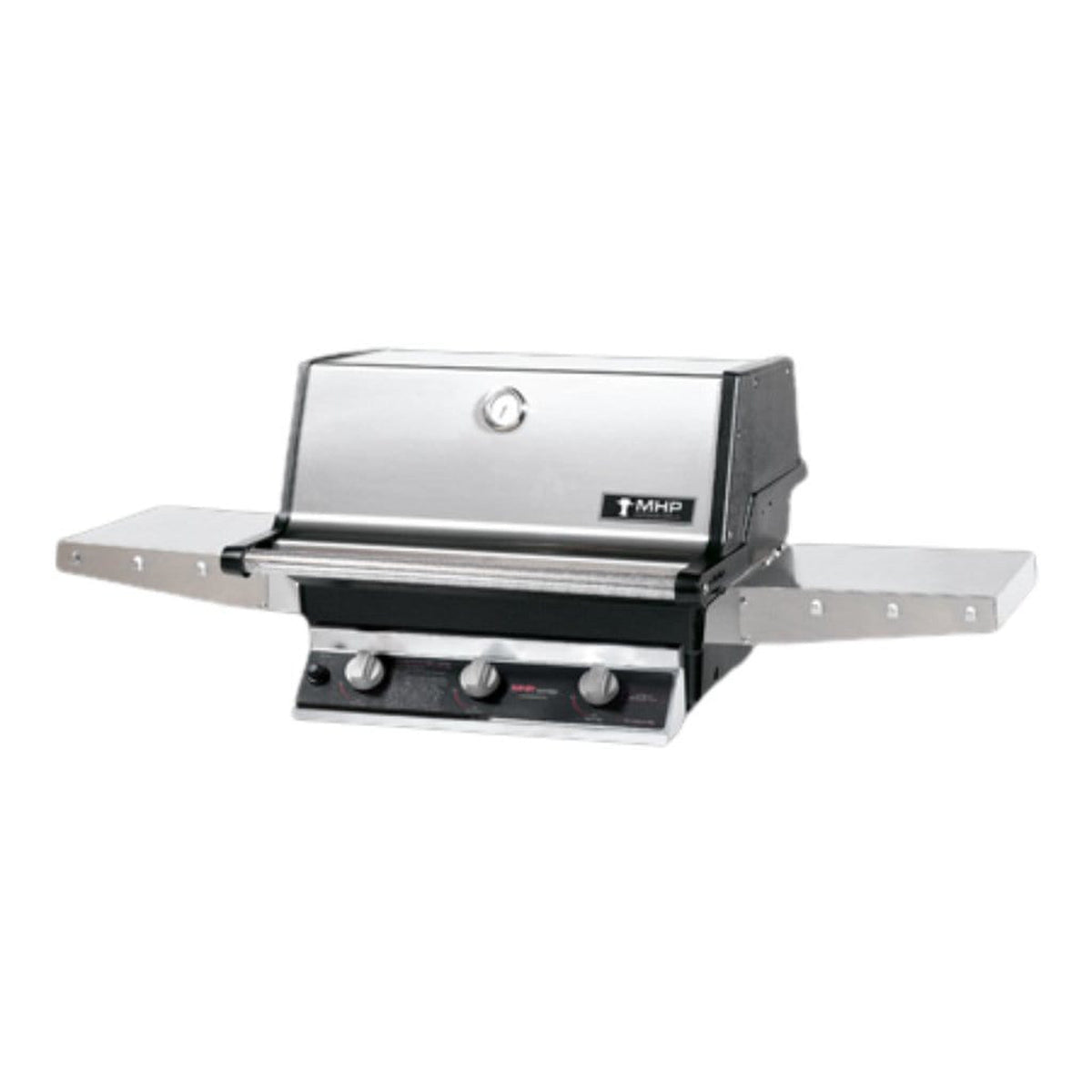 MHP THRG2 Stainless Steel Hybrid Gas Grill Head With 2 Stainless Steel Shelves