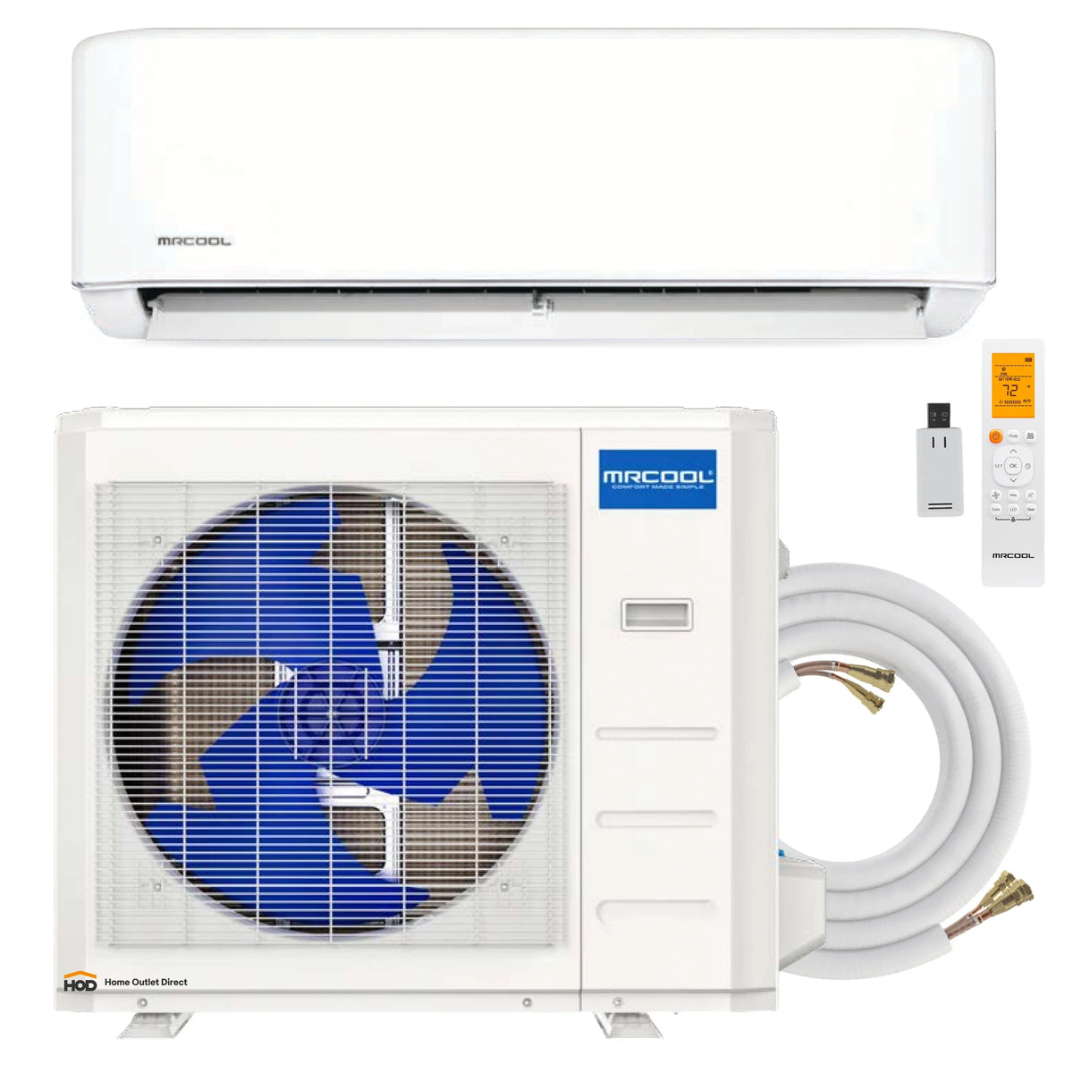 MRCOOL Advantage 5th Gen 9,000 BTU Single Zone Mini Split Complete System with 16 Ft. Line Set, 230V, Wall Mounted (A-09-HP-230D-O)