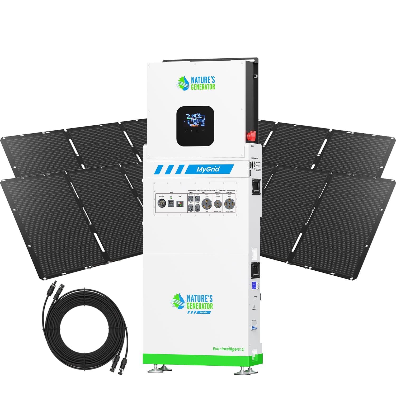 Nature's Generator MyGrid 10K Solar Generator for Home - Green Vista Living