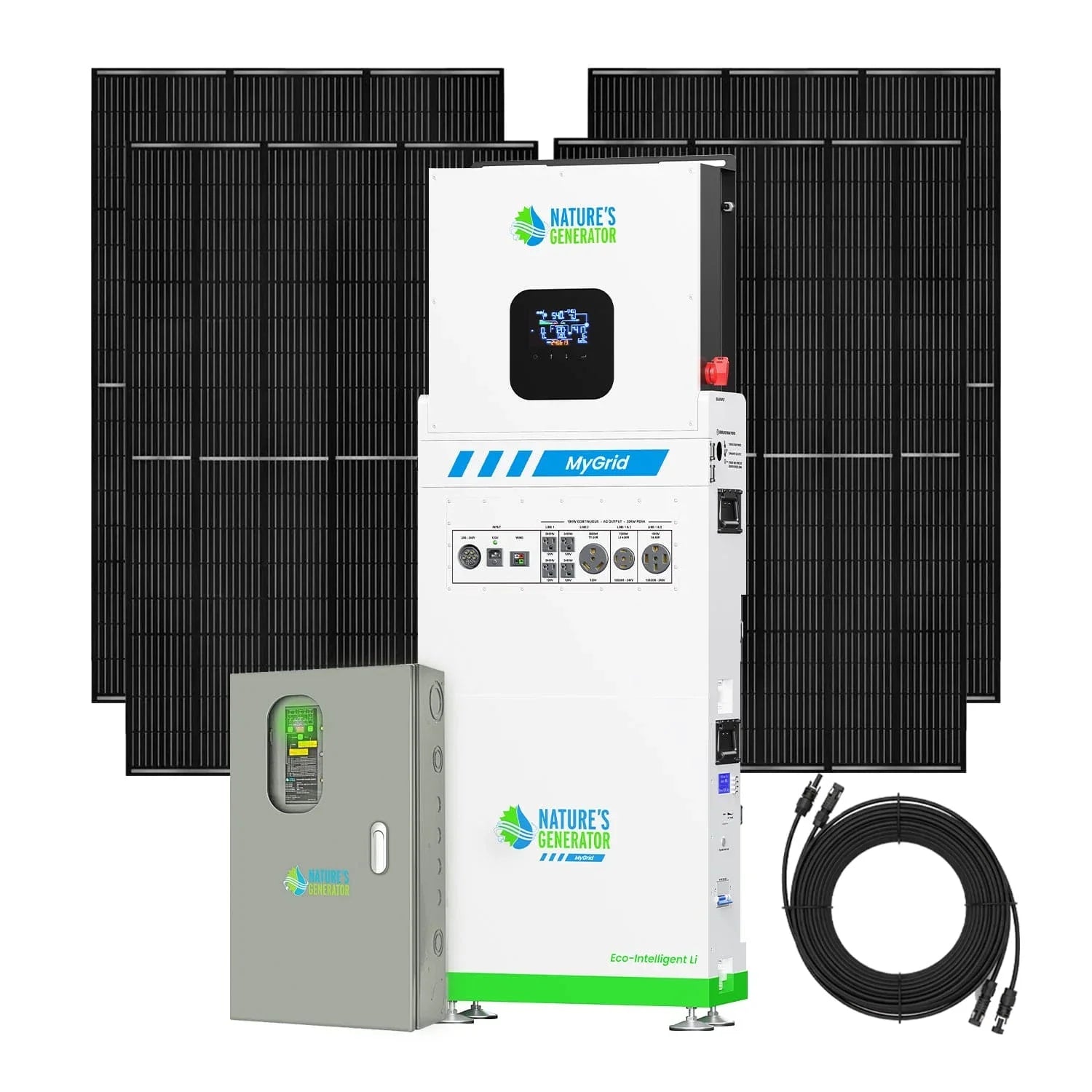Nature's Generator MyGrid 10K with Transfer Switch for House Battery Backup - Green Vista Living