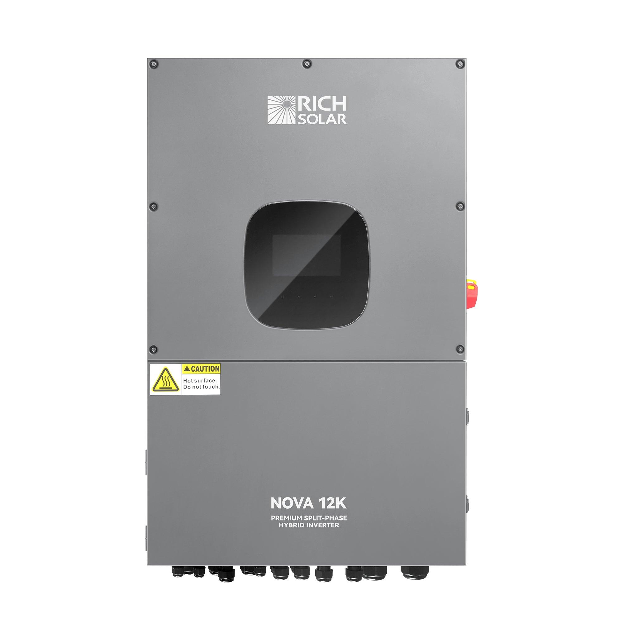 NOVA 12K | 12000 Watt 48V Split Phase Hybrid Inverter | 12000W PV Input, 10000W Continuous Output 120/240V | Premium 12000W 48V Hybrid Inverter for Cabins, ADUs, Tiny Homes, Residential, Agriculture, Off-Grid, On-Grid | UL Certified - Green Vista Living