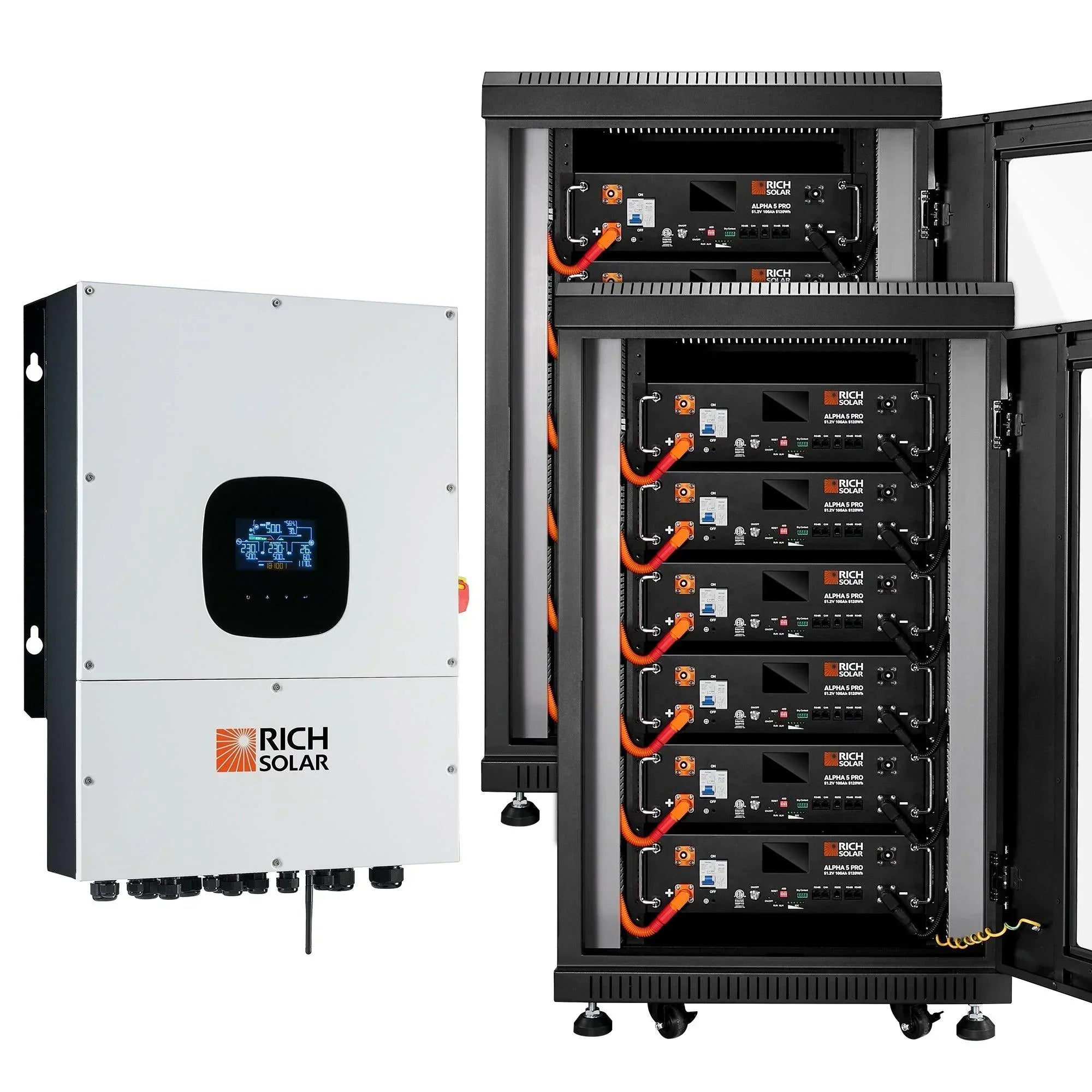 NOVA 12K PV Hybrid Inverter Solar Kit | 61.44kWH Server Lithium Battery [KIT-SR0002] - Green Vista Living