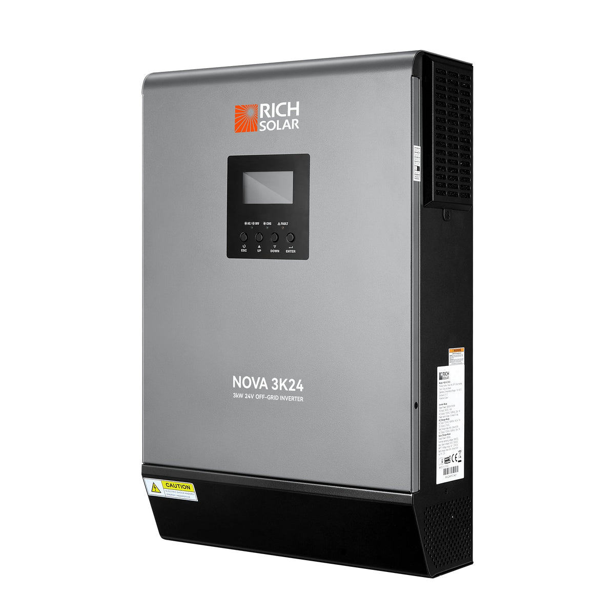 Rich Solar NOVA MAX 3K | 3000W 24V Hybrid Inverter for RVs, Trailers, Campers, Vans, Trucks, Overlanders, Boats - Green Vista Living