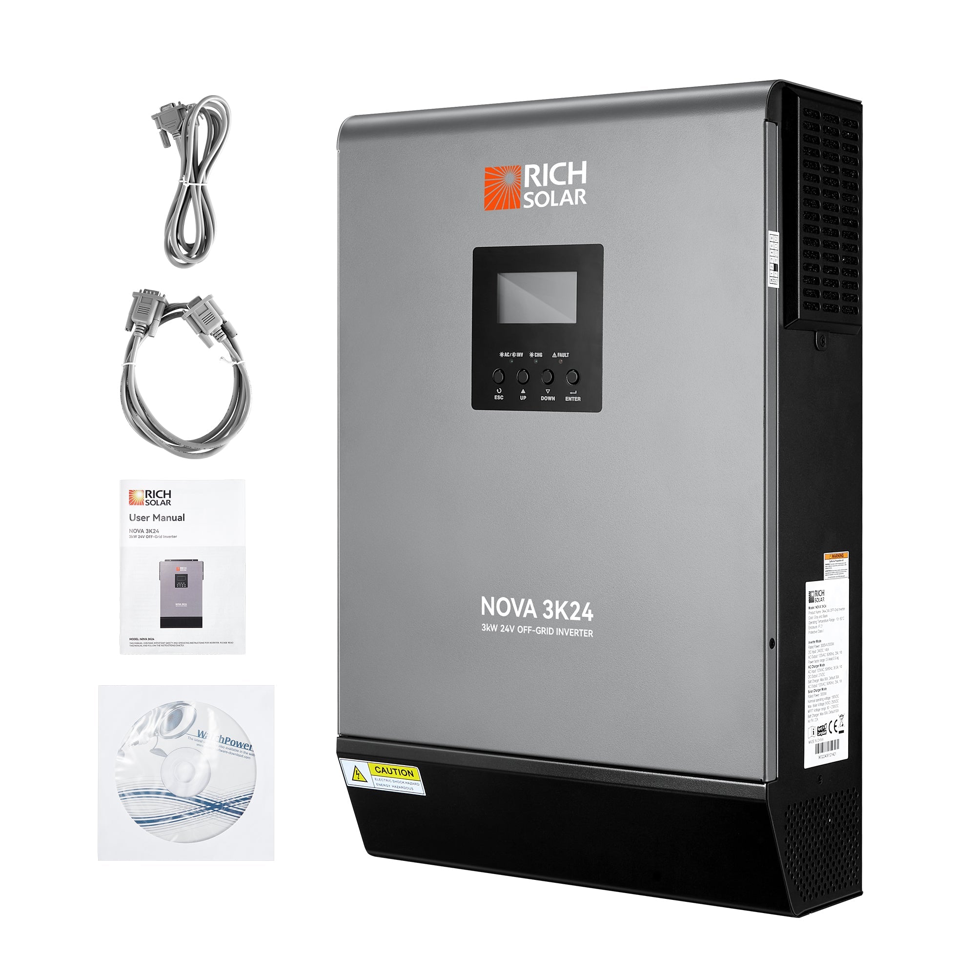 Rich Solar NOVA MAX 3K | 3000W 24V Hybrid Inverter for RVs, Trailers, Campers, Vans, Trucks, Overlanders, Boats - Green Vista Living