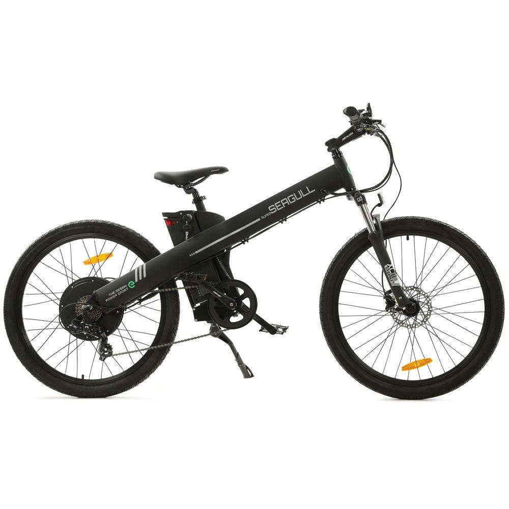 Ecotric Seagull Electric Mountain Bicycle - Matt Black - Green Vista Living