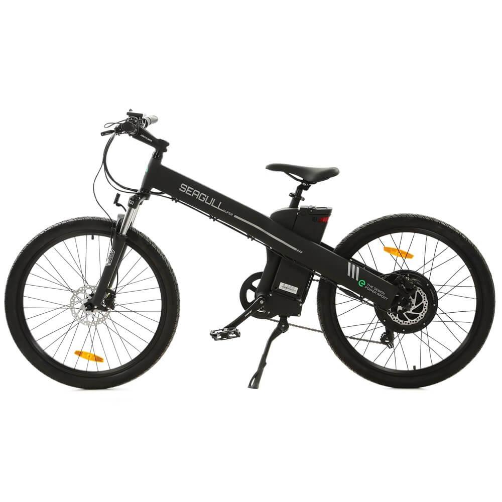 Ecotric Seagull Electric Mountain Bicycle - Matt Black - Green Vista Living