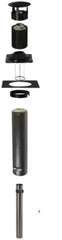 Narvi Flue 15 Chimney Flue, Straight Rubber Flange, Black 255/120x1500