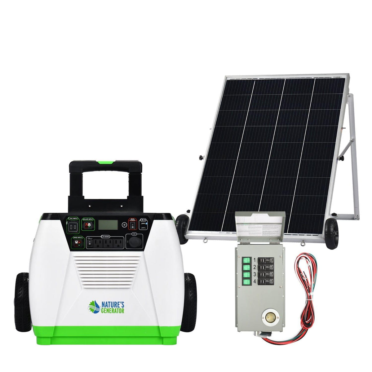 Nature's Generator 1800W Gold PE System Solar Power Transfer Kit - Green Vista Living