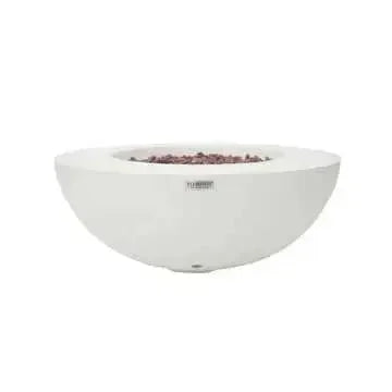 Elementi - Lunar Fire Bowl Cream White - Natural Gas - Green Vista Living