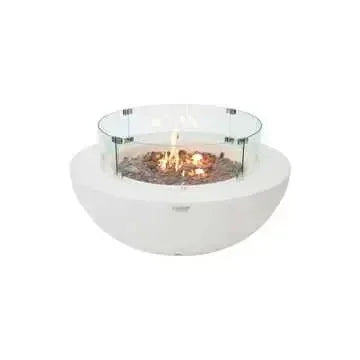 Elementi - Lunar Fire Bowl Cream White - Natural Gas - Green Vista Living