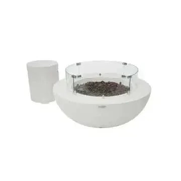 Elementi - Lunar Fire Bowl Cream White - Natural Gas - Green Vista Living