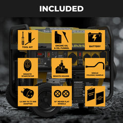 FIRMAN Power Equipment Gas Portable Generator 10000/8000W Remote Start 120/240V with CO Alert