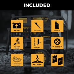 FIRMAN Power Equipment Gas Portable Generator 15000/12000W Electric Start 120/240V with CO Alert