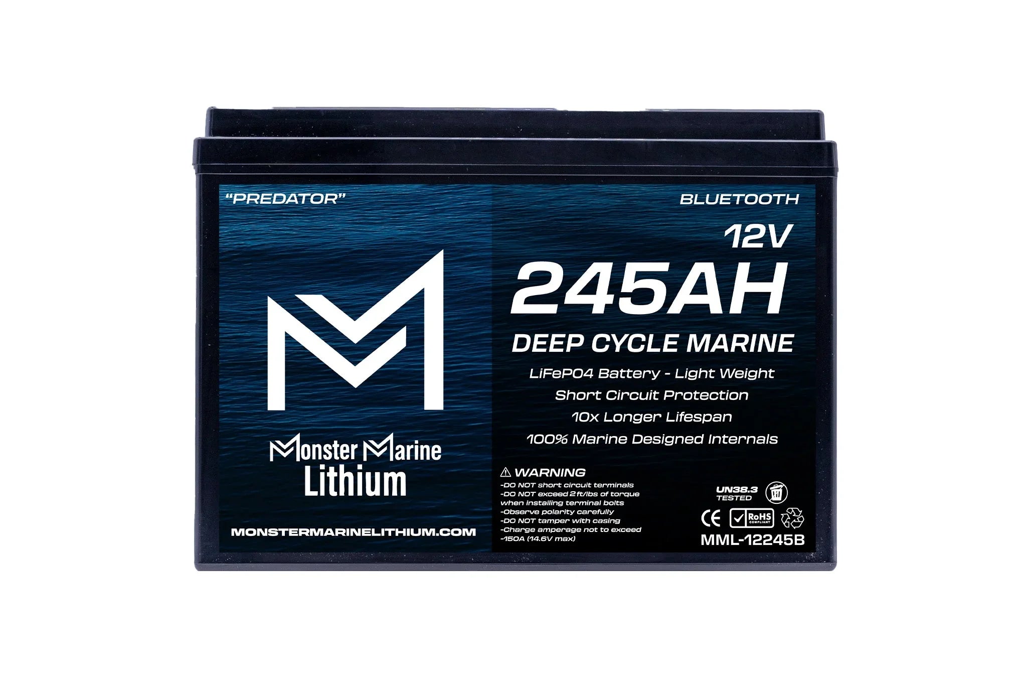 12V 245AH DEEP CYCLE MARINE LITHIUM - "PREDATOR" - Green Vista Living