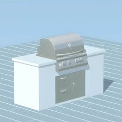 Renaissance Cooking Systems Pro-Fit DIY PRO 6 Ft. Unfinished Grill Island