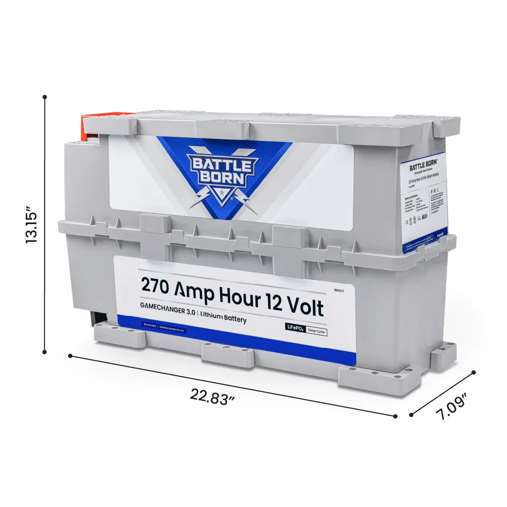 Battle Born 270Ah 12V LiFePO4 Deep Cycle GC3 Battery - Green Vista Living