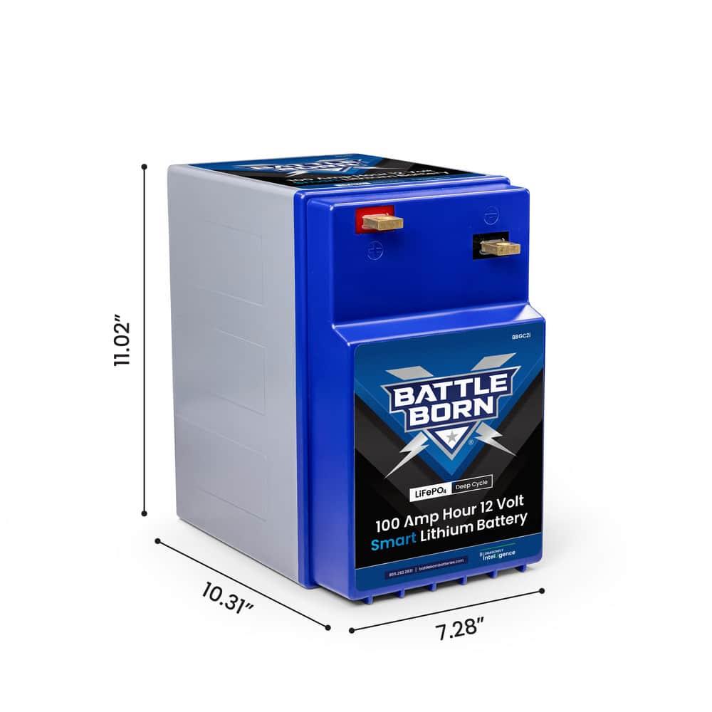 Battle Born 100Ah 12V GC2 Smart LiFePO4 Deep Cycle Battery - Green Vista Living