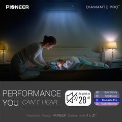 Pioneer® Diamante Pro™ 36,000 BTU 19 SEER2 230V High-Wall Ductless Mini-Split Air Conditioner Inverter Heat Pump with 16 Ft. Kit