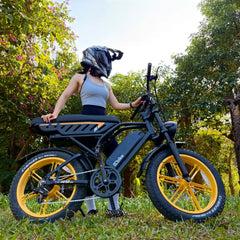 TST® Combo Sale R9 1500W Full-Suspension Moped Style Electric Bike