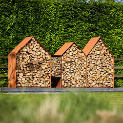 RB73 Bruges 3 Houses Wood Storage