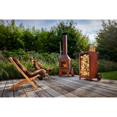 RB73 Ker 2mm CorTen Steel Wood Storage