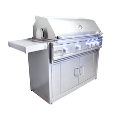 RCS Cutlass Pro 42 Inch 4 Burner Freestanding Gas Grill with Flame Tamers
