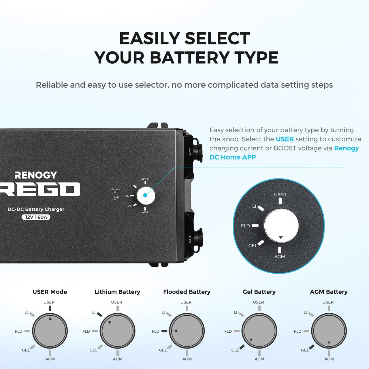 Renogy REGO 12V 60A DC-DC Battery Charger - Green Vista Living
