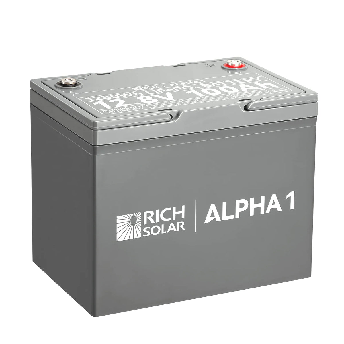 Rich Solar ALPHA 1 | 12V 100Ah LiFePO4 Lithium Iron Phosphate Battery w/ Internal Heat Technology and Bluetooth - Green Vista Living