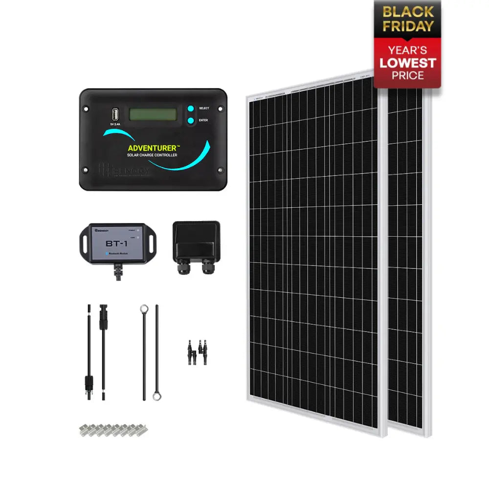 Essential RV Kit N-Type 200W 12V Solar Kit