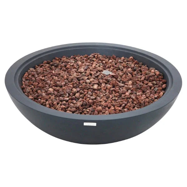 Elementi Plus Rose Bowl 48" Round Concrete Fire Bowl OFG420 - Green Vista Living