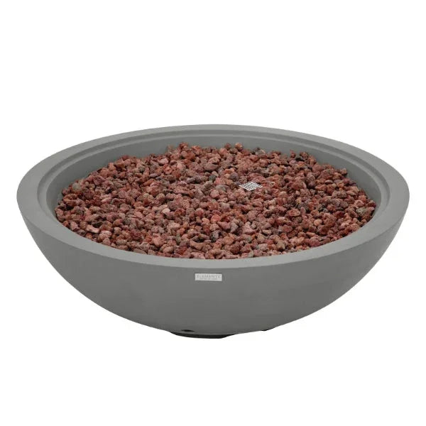 Elementi Plus Rose Bowl 48" Round Concrete Fire Bowl OFG420 - Green Vista Living