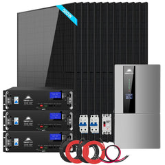 Sungold Power Hybrid Solar Kit 7.6KW 48V Split Phase 15.36KWH/30.72KWH Lithium Battery 415/ 500 Watt Solar Panel SGH-7.6N3E/ SGH-7.6DN6E