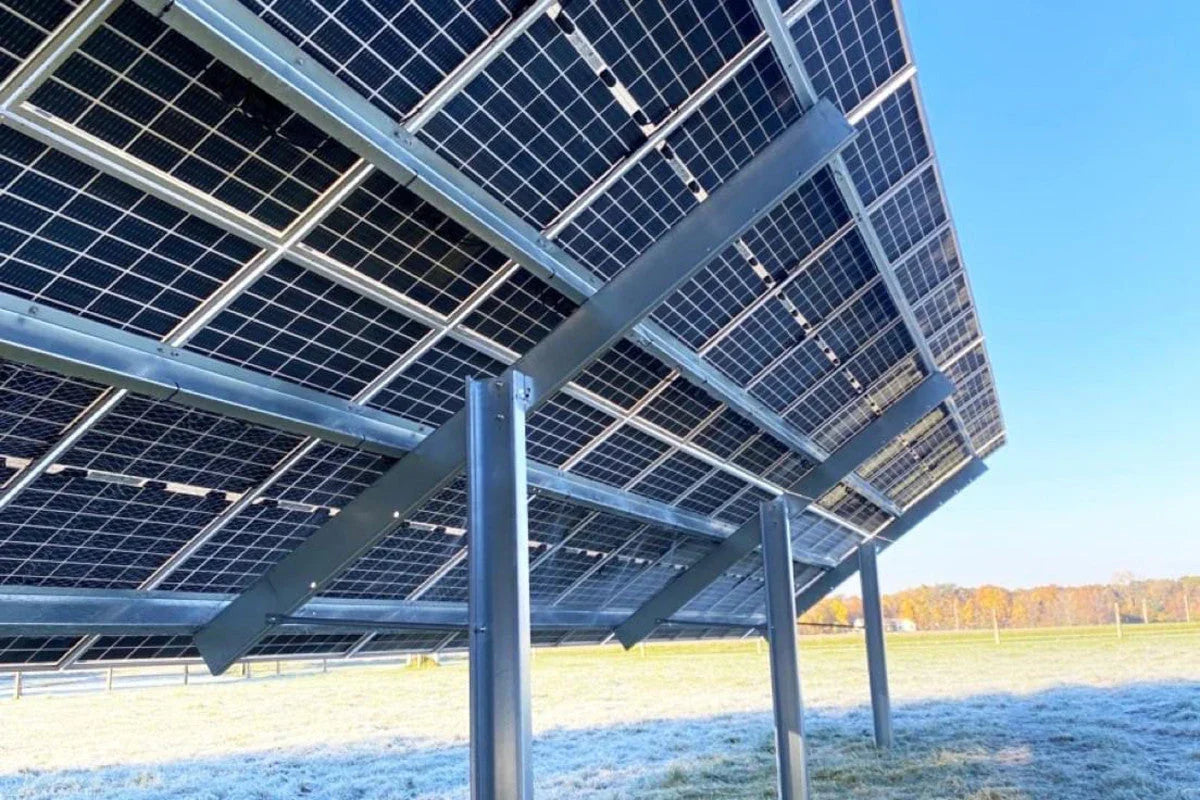Sinclair SkyRack HD - Ground Mount Solar Rack for 12 / 18 / 24 / 36 or 48 Solar Panels | Made In USA | Engineered / Galvanized Steel | Fixed or Seasonal Tilt Adjust - Green Vista Living