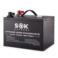 SOK Battery | 12V 100Ah LiFePO4 4D Battery Bluetooth & Built-in Heater Option (Pro)