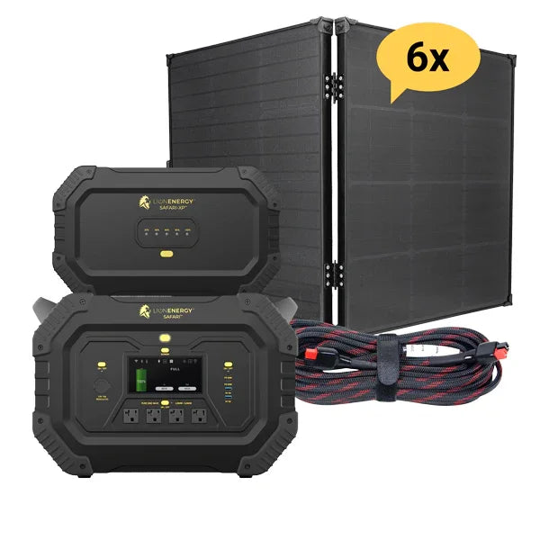 Lion Energy KOH - Safari+XP Portable Power Station Bundle - Green Vista Living